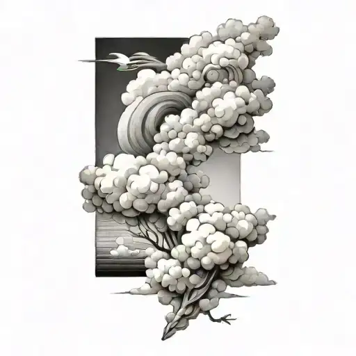 Filler Clouds and Smoke tattoo design idea