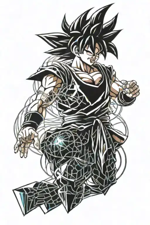 son goku turning super saiyan tattoo design idea