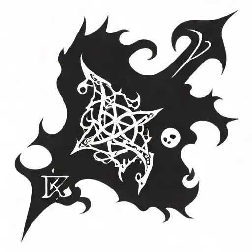 khorne blood God symbol tattoo design idea