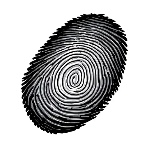 fingerprint mixed tattoo design idea
