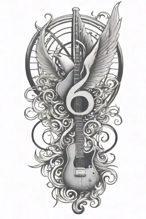 Music,Peace and Love inspired design tattoo design idea