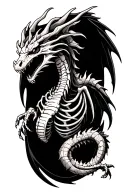 skeleton dragon tattoo design idea