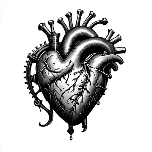 Steampunk Heart tattoo design idea