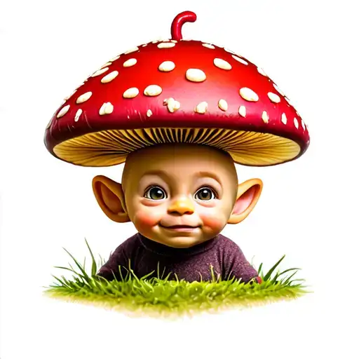 teletubbie mushroom hatv tattoo design idea
