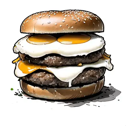 "Egg sandwich" Japanese sandwich tattoo design idea
