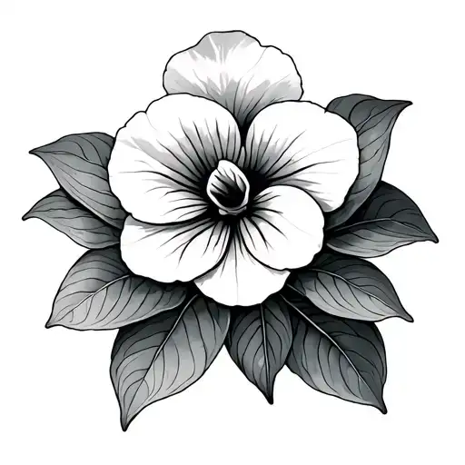 African Violet tattoo design idea