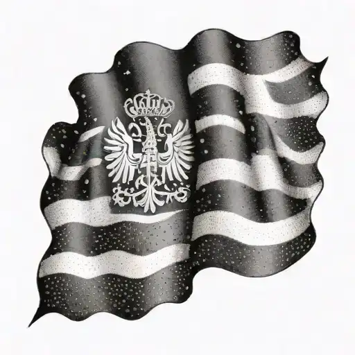 tatto of Polish British and Greek flag waving proudly tattoo design idea