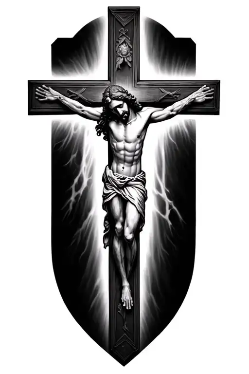 wrist crucifix jesus cross tattoo design idea