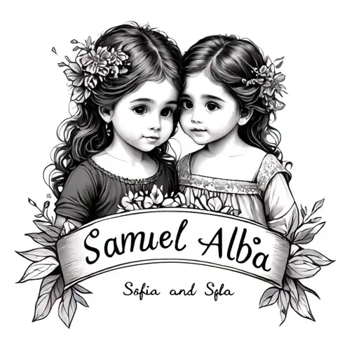name childrens samuel sofia and alba tattoo design idea