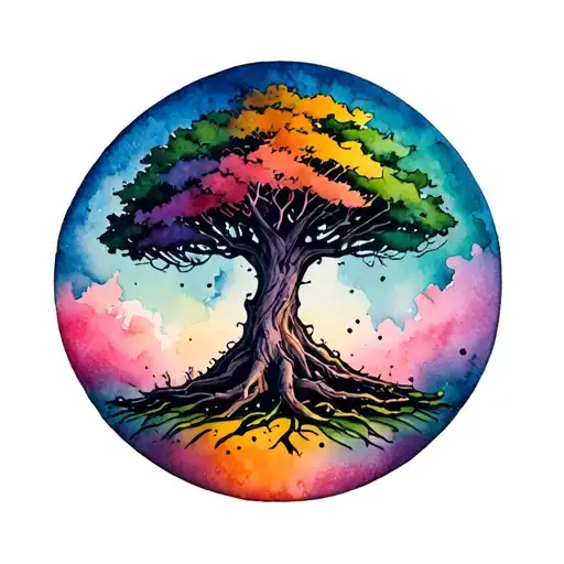 "this time I'll be part of" a tree growing out of a body tattoo design idea