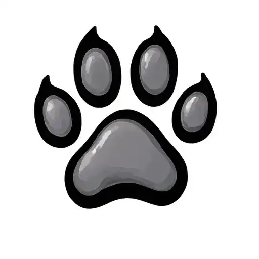 dog paw print that spells Chloe tattoo design idea