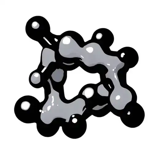 lsd molecule tattoo design idea