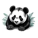neurodivergent panda bear tattoo design idea