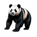 neurodivergent panda bear tattoo design idea
