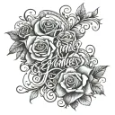 Family, blessings, loyalty, hope, faith tattoo design idea