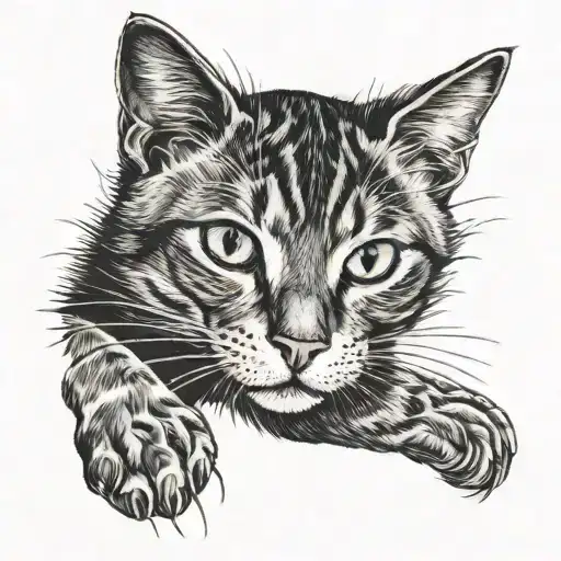 in memory of the cat tattoo design idea