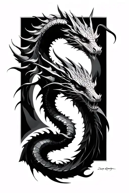 DRAGON ALTERED CARBON tattoo design idea