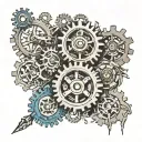 gears & Cogs tattoo design idea