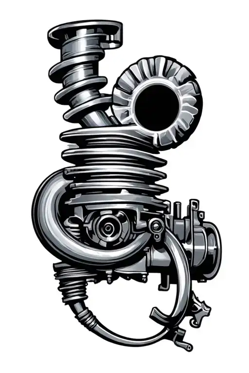 turbo motor tattoo design idea