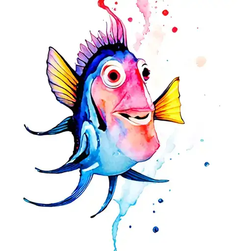dory tattoo design idea