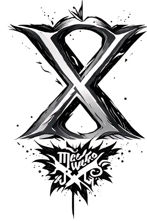 XO The Weeknd logo tattoo design idea