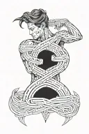 Techno song , musculation  tattoo design idea