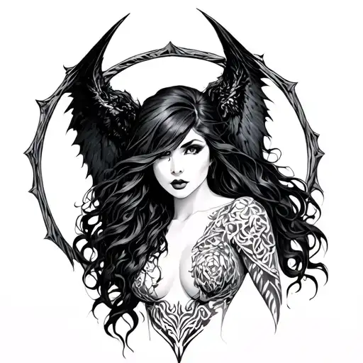 The Morrigan tattoo design idea