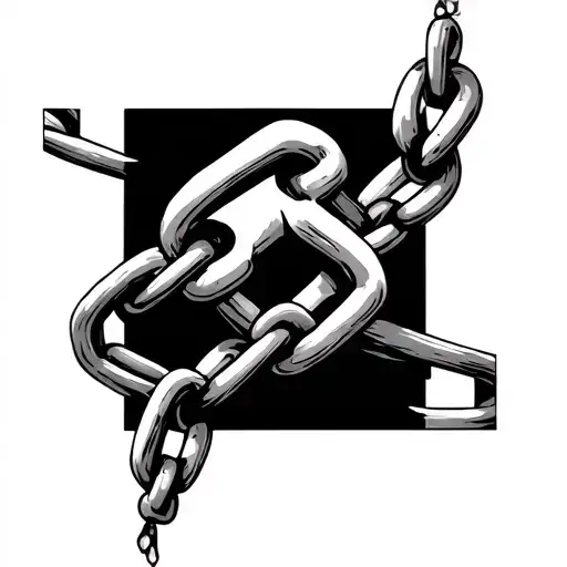 Broken Chain tattoo design idea