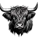 Highland Cow tattoo design idea