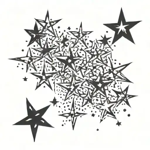 star cluster tattoo design idea