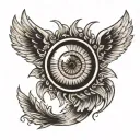 eyeball with wings  tattoo design idea