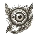 eyeball with wings  tattoo design idea