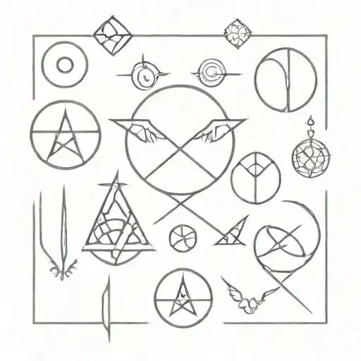 symbols wicca tattoo design idea