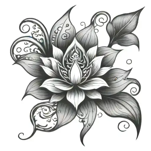 Place "शर्मा" as the centerpiece in flowing calligraphy.Add Vishnu’s symbols (lotus, shankha, and chakra) a tattoo design idea