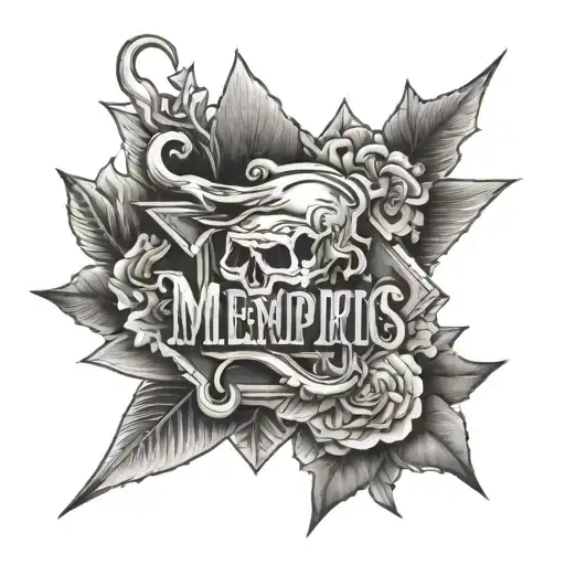 Memphis Tennessee hardcore  tattoo design idea