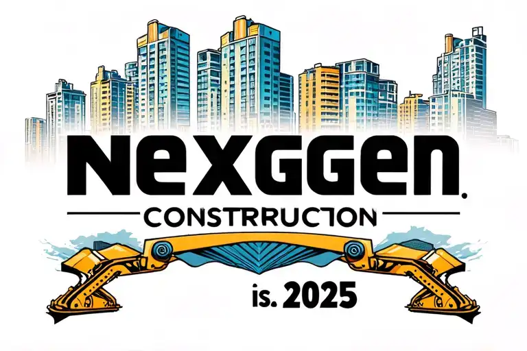 "Nexgen Construction is. 2025" Construction logo tattoo design idea