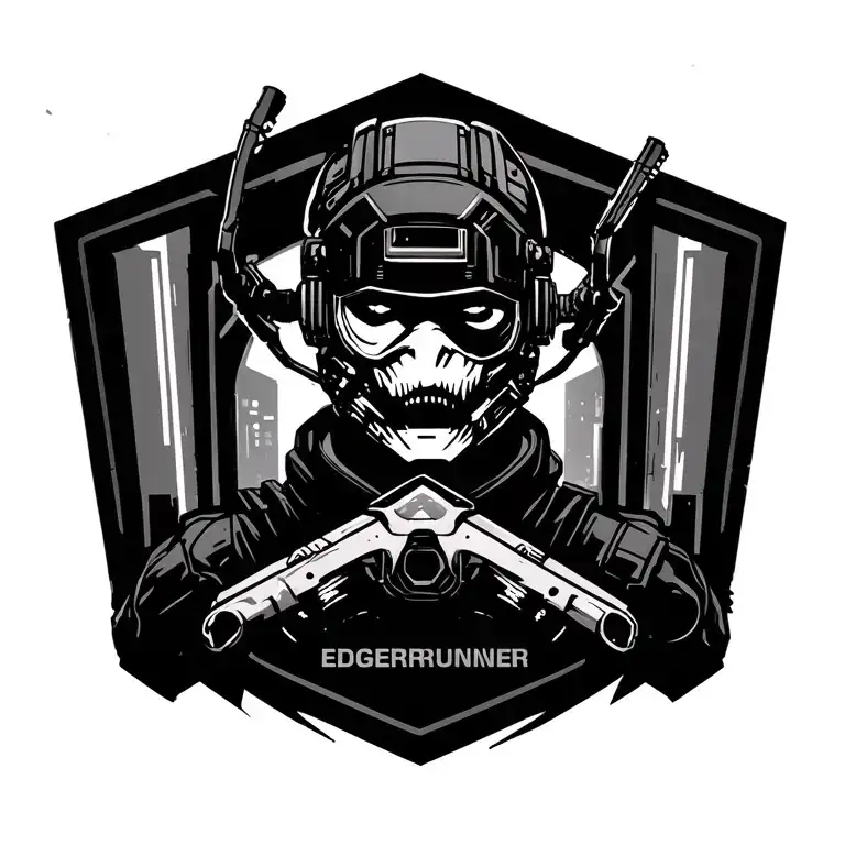 Cyberpunk Edgerunner Logo tattoo design idea