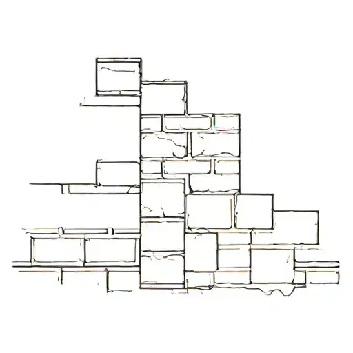 brick wall wrapped tattoo design idea