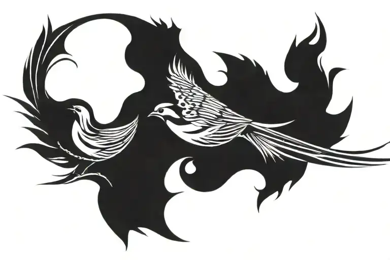 swallow bird tattoo design idea