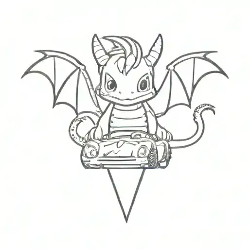 For a group of friends who like to do stupid things, the piston cup and the dragon movie tattoo design idea