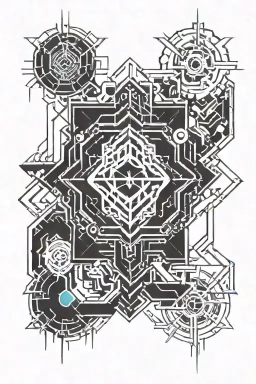 cyber sigilism tattoo design tattoo design idea