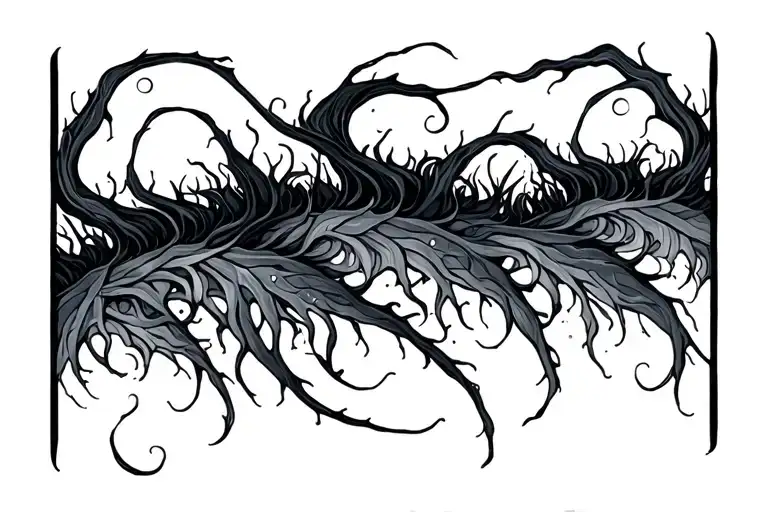 kelp forest tattoo design idea