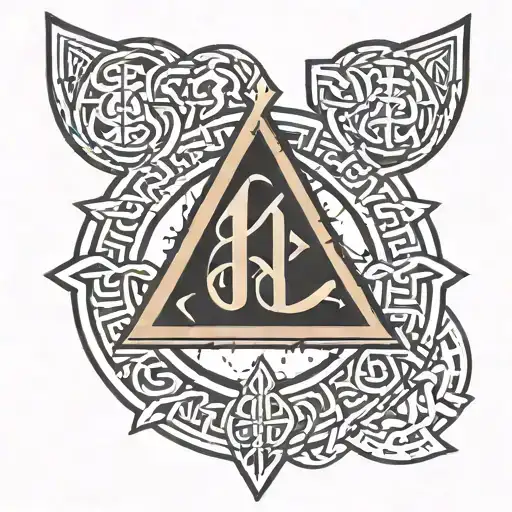 norse runes R tattoo design idea