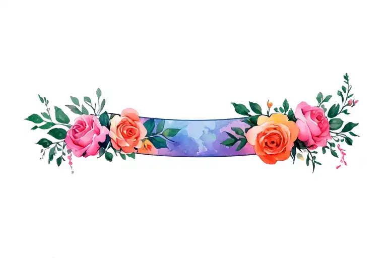 floral cuff tattoo with roses wrapped tattoo design idea