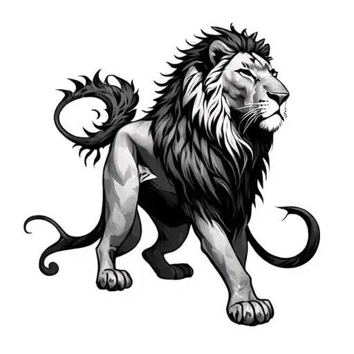 Im the fierce lioness queen of chaos & mayhen protector warrior & the light that guide's my son & daughters throw life tattoo design idea