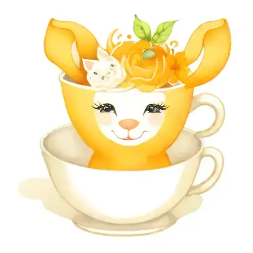 jackalop in a tea cup tattoo design idea