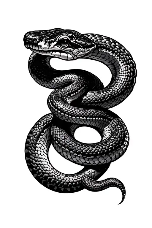 american rattlesnake coiled tattoo design idea