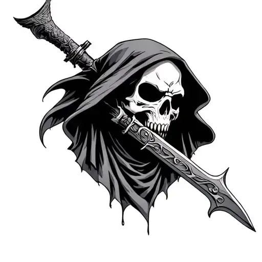 grim reaper military tattoo design idea