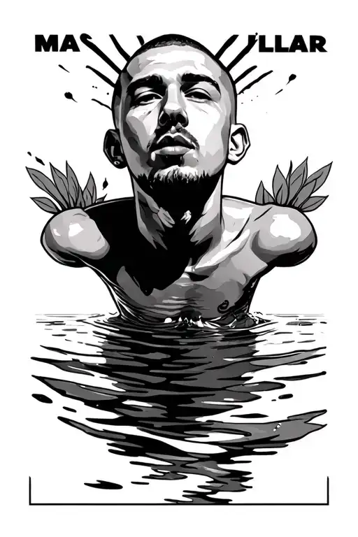Mac miller swimming album cover tattoo design idea
