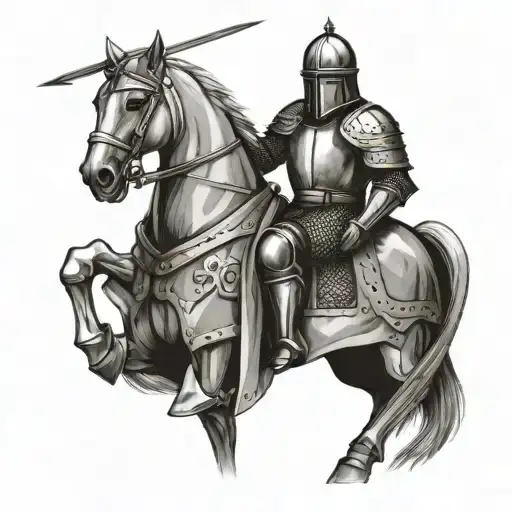 crusader knight tattoo design idea